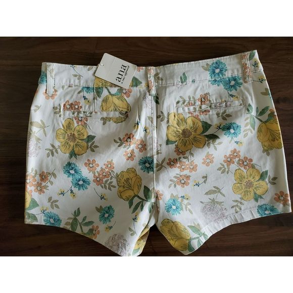 NWT Womens Size 10 A.N.A TWILL SHORT SPRING FLORAL 3.5 Inseam - Picture 2 of 4